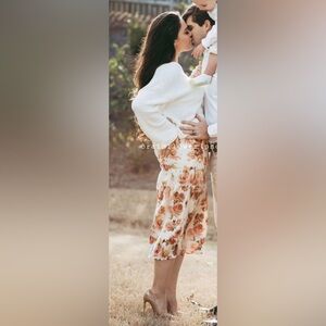 LIKE NEW ROSE MIDI SKIRT - VICI COLLECTION